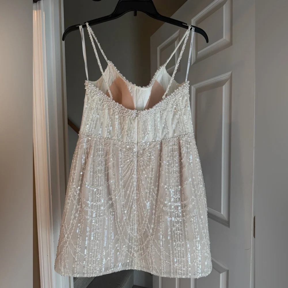 Watters Fancy Beaded Sequin Mini Dress - Picture 6 of 12